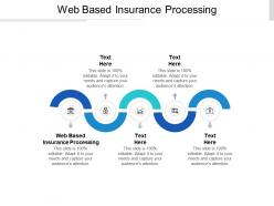 Web based insurance processing ppt powerpoint presentation visual aids infographics cpb