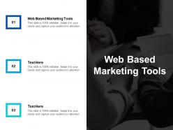 Web based marketing tools ppt powerpoint presentation infographics demonstration cpb
