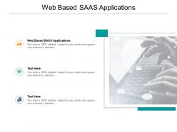 Web based saas applications ppt powerpoint presentation gallery slides cpb