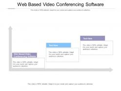 Web based video conferencing software ppt powerpoint presentation professional graphic cpb