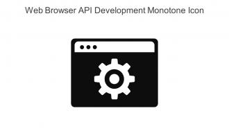 Web Browser API Development Monotone Icon In Powerpoint Pptx Png And Editable Eps Format
