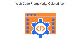 Web Code Frameworks Colored Icon In Powerpoint Pptx Png And Editable Eps Format
