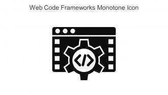 Web Code Frameworks Monotone Icon In Powerpoint Pptx Png And Editable Eps Format