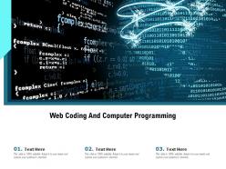 Web coding and computer programming