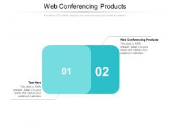 Web conferencing products ppt powerpoint presentation summary sample cpb