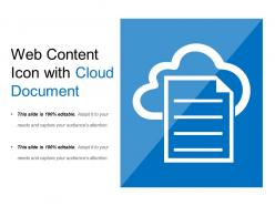 Web content icon with cloud document