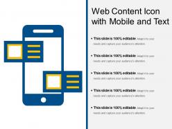 Web content icon with mobile and text