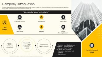 Web Design Company Profile Company Introduction Ppt Professional Background Image