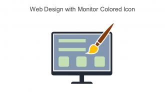 Web Design With Monitor Colored Icon In Powerpoint Pptx Png And Editable Eps Format