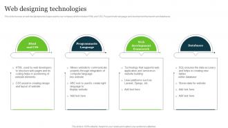 Web Designing Technologies Web Development Technologies Company Profile