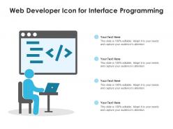Web developer icon for interface programming