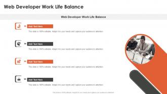 Web Developer Work Life Balance In Powerpoint And Google Slides Cpb