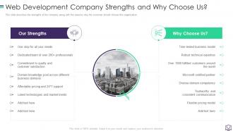 Web Development Company Strengths And Why Choose Us Ppt Slides Download