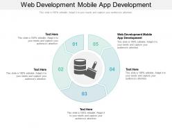 Web development mobile app development ppt powerpoint presentation summary clipart images