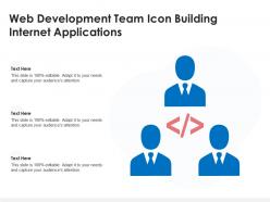 Web development team icon building internet applications