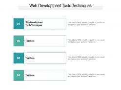 Web development tools techniques ppt powerpoint presentation model outfit cpb