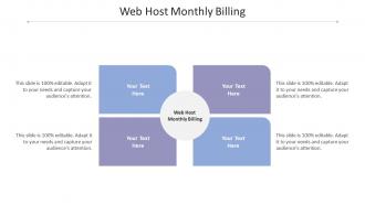 Web host monthly billing ppt powerpoint presentation pictures background images cpb
