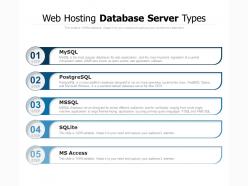 Web hosting database server types
