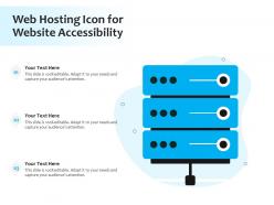 Web hosting icon for website accessibility