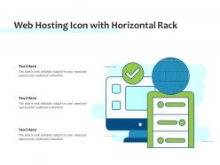 Web hosting icon with horizontal rack