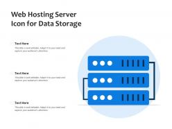 Web Hosting Server Icon For Data Storage
