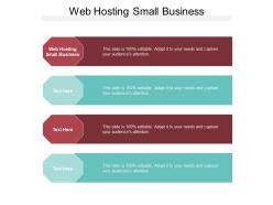 Web hosting small business ppt powerpoint presentation inspiration picture cpb