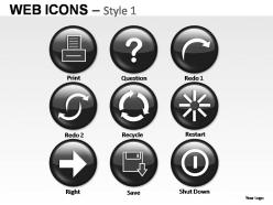 Web icons style 1 powerpoint presentation slides