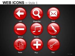 Web icons style 1 powerpoint presentation slides db