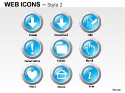 Web icons style 2 powerpoint presentation slides