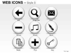 Web icons style 3 powerpoint presentation slides