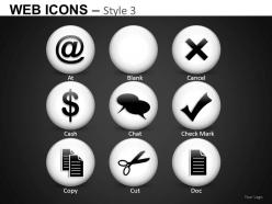 Web icons style 3 powerpoint presentation slides db