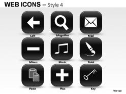 Web icons style 4 powerpoint presentation slides