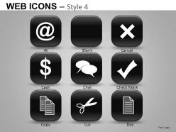 Web icons style 4 powerpoint presentation slides db