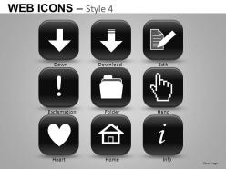 Web icons style 4 powerpoint presentation slides db