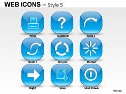 Web icons style 5 powerpoint presentation slides