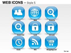 Web icons style 5 powerpoint presentation slides