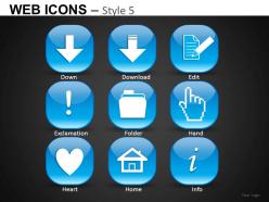Web icons style 5 powerpoint presentation slides db