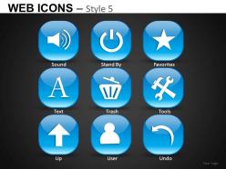 Web icons style 5 powerpoint presentation slides db