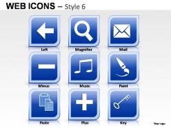 Web icons style 6 powerpoint presentation slides