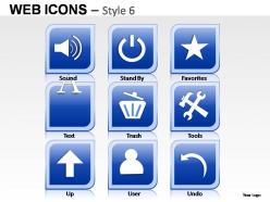 Web icons style 6 powerpoint presentation slides