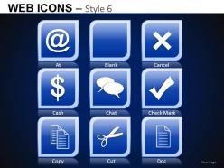 Web icons style 6 powerpoint presentation slides db
