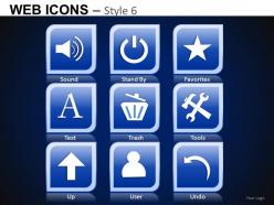 Web icons style 6 powerpoint presentation slides db