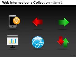 Web internet icons collection style 1 powerpoint presentation slides db