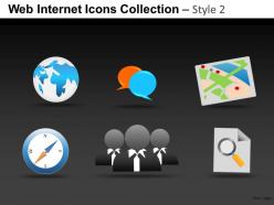 Web internet icons collection style 2 powerpoint presentation slides db