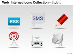 Web internet icons style 1 powerpoint presentation slides