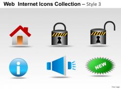 Web internet icons style 3 powerpoint presentation slides