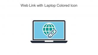 Web Link With Laptop Colored Icon In Powerpoint Pptx Png And Editable Eps Format
