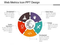 Web metrics icon ppt design
