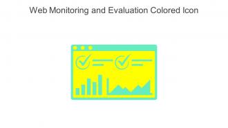 Web Monitoring And Evaluation Colored Icon In Powerpoint Pptx Png And Editable Eps Format