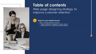 Web Page Designing Strategy To Improve Customer Retention Powerpoint Presentation Slides Captivating Ideas